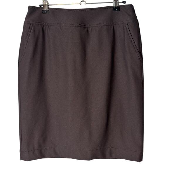 NWT Worth New York Chocolate Brown Pencil Skirt 2 Work Office‎ Career Minimal - Picture 1 of 6